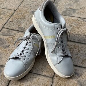 Ben Sherman Light Gray and Yellow Men's Sneakers